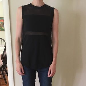 Black with mesh tank